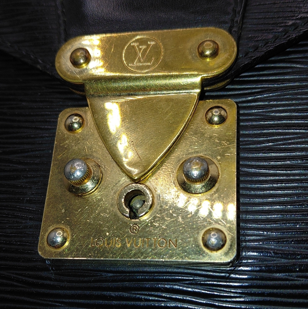 Louis Vuitton Black Epi Leather Sellier Dragonne Clutch Bag Vintage! - Picture 3 of 16